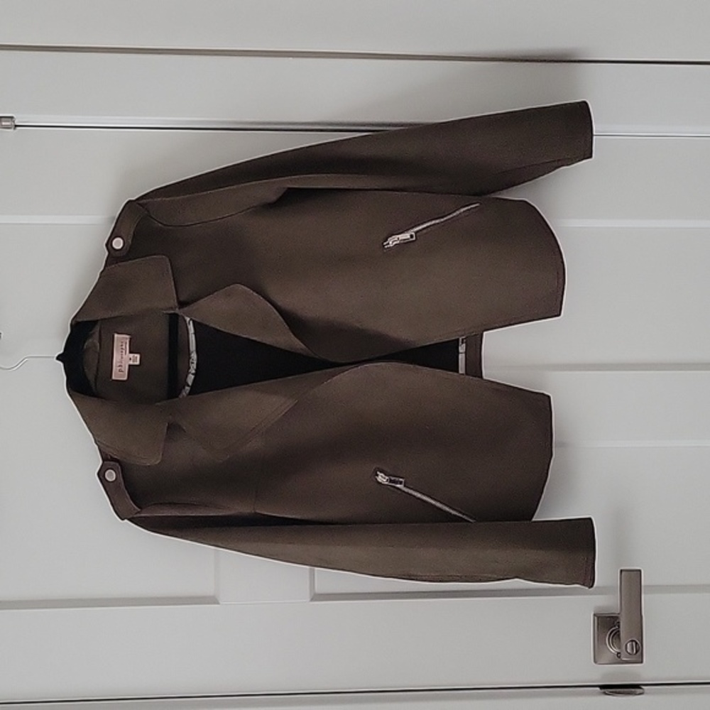 Philosophy Olive Green Faux Suede Jacket